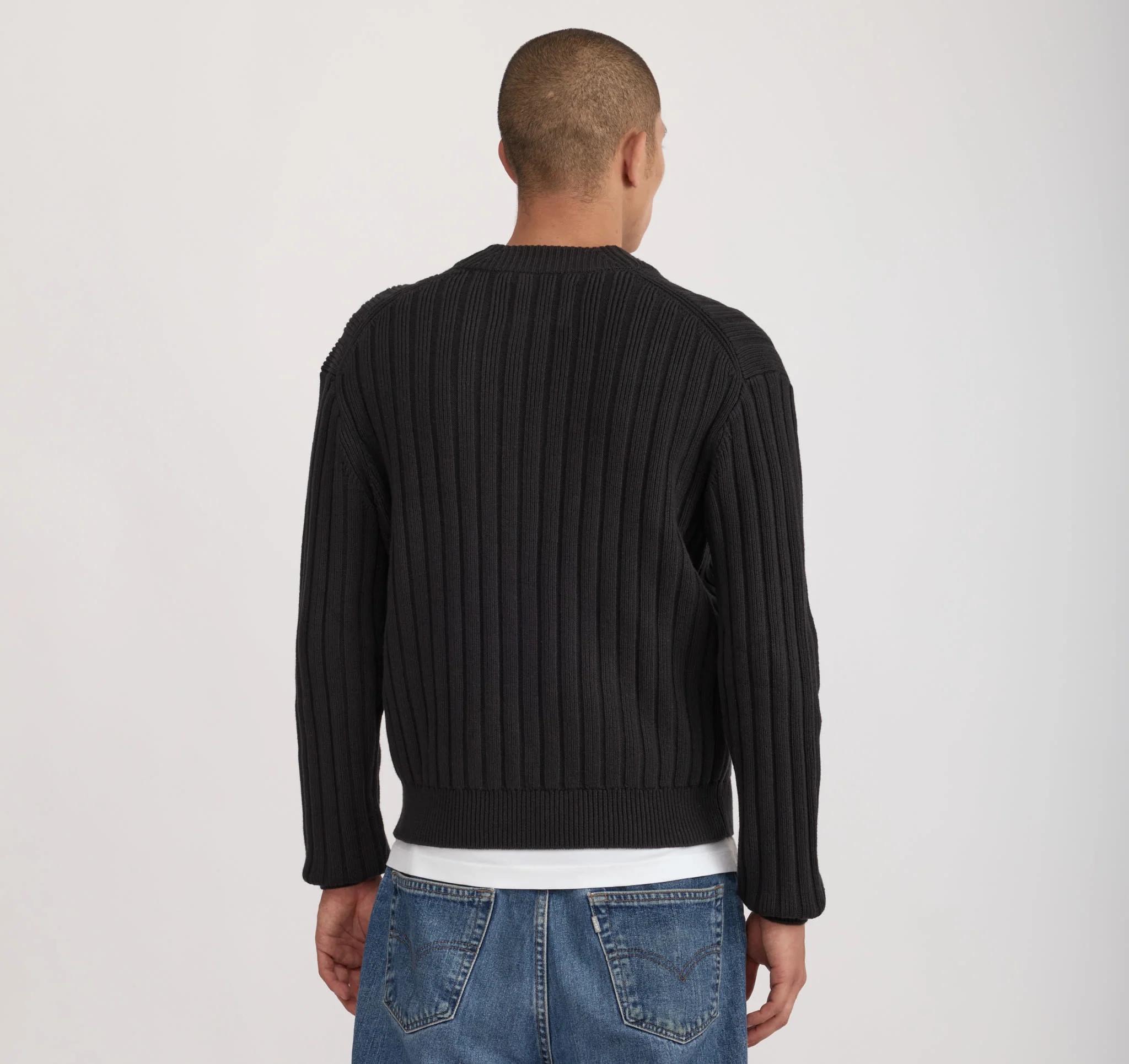 Soft Knit Rib Zip Track Jacket - Image 3
