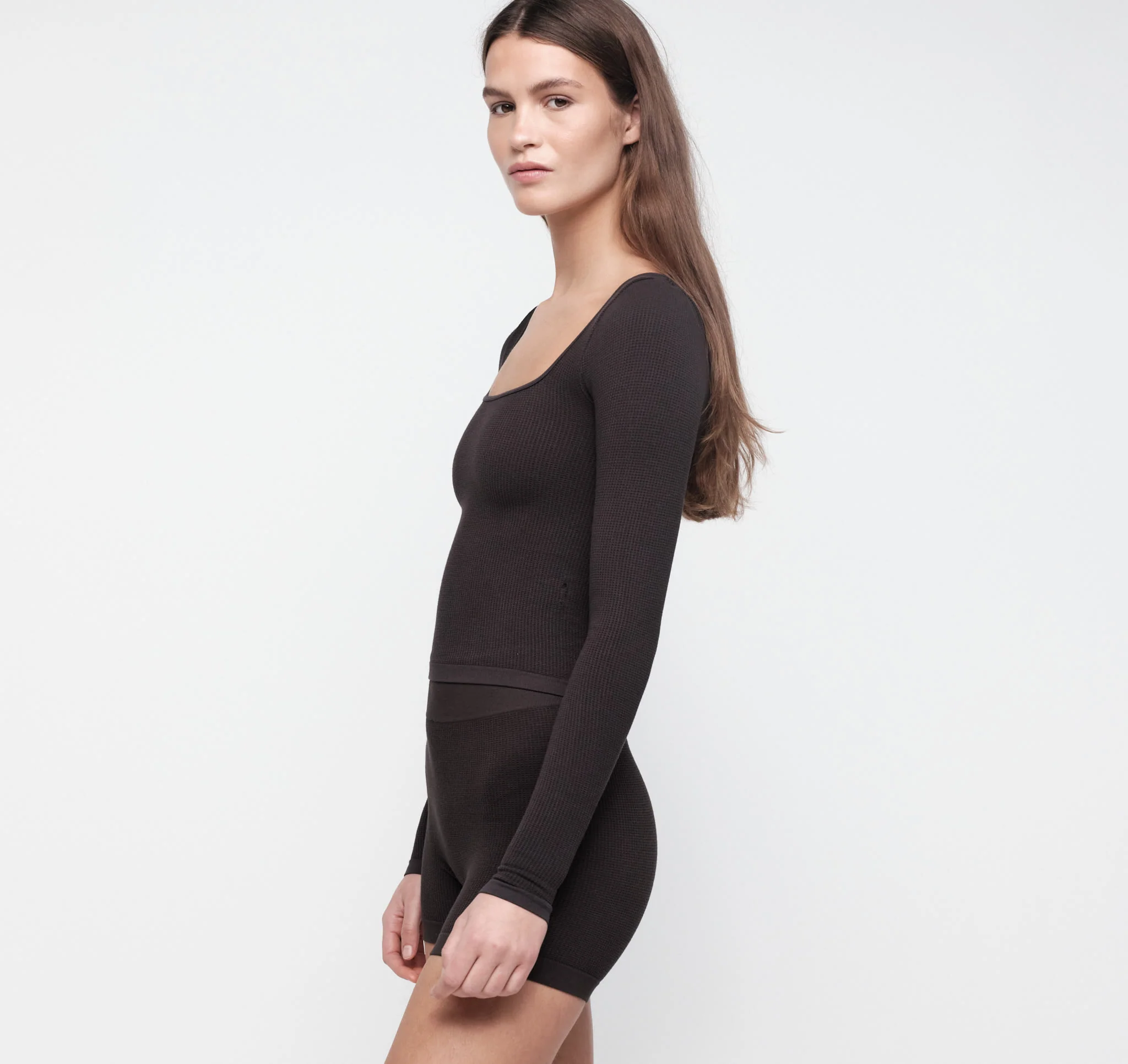 Seamless Waffle Long Sleeve Tee - Image 2