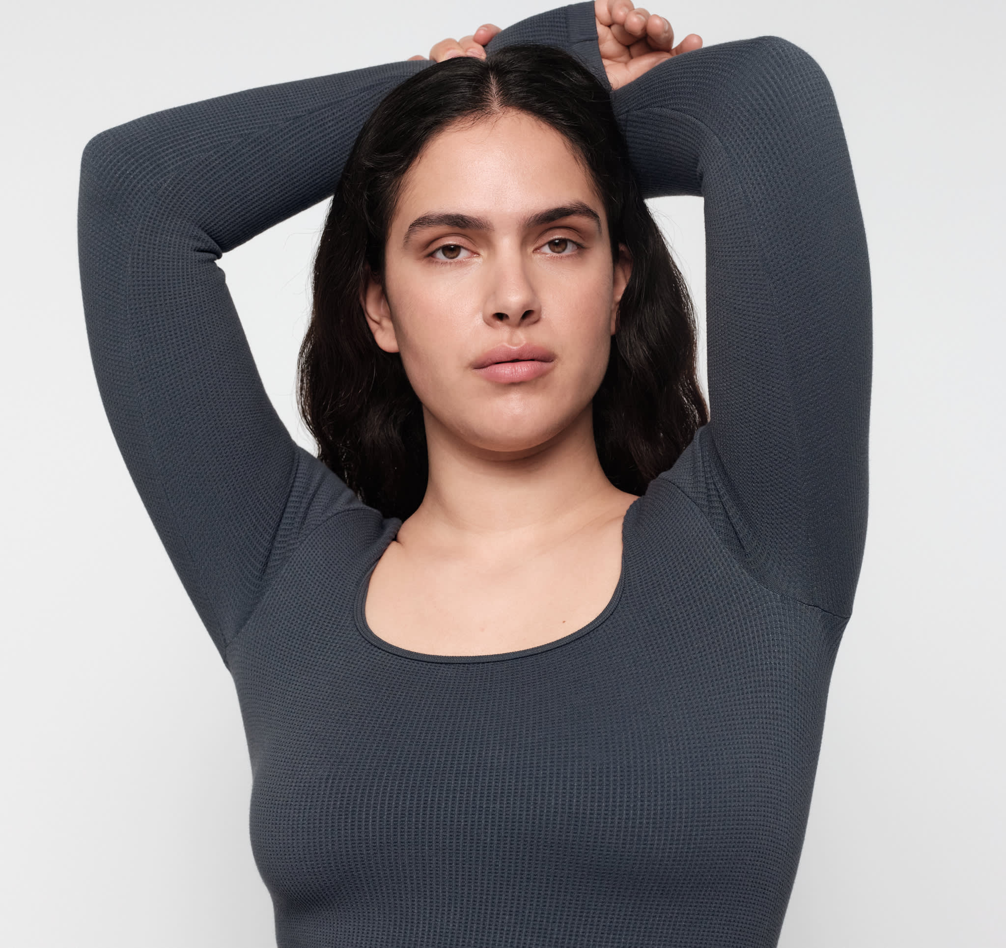 Seamless Waffle Long Sleeve Tee - Image 2